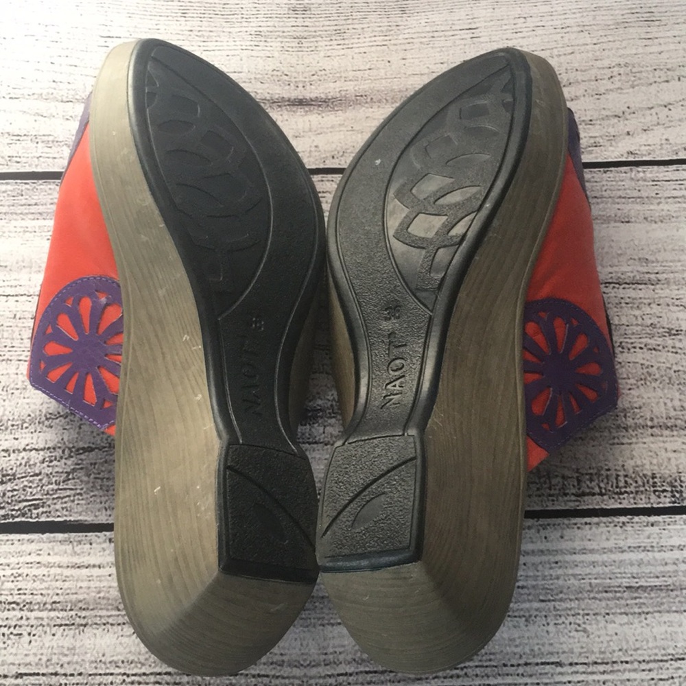 NAOT orange red purple sandals size 38/7 - Picture 6 of 11